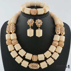 Nigerian Wedding Bead Collection - Classic in Ivory 1