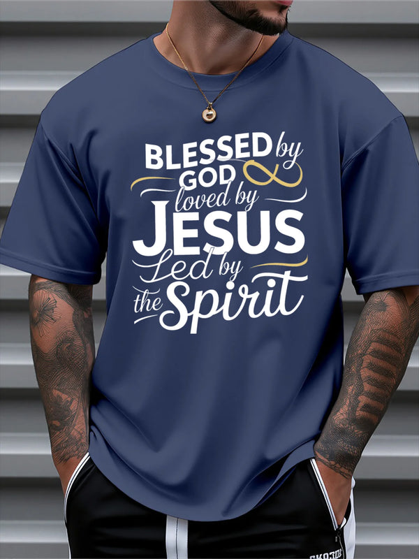 Blessed by God Cotton Tee - Front View | ARINZE
