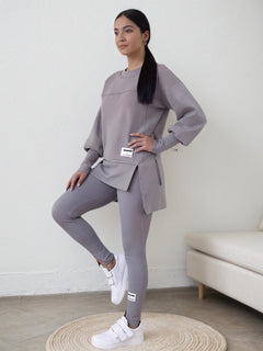 Men's Women's new loose irregular printed sportswea - Styled View | ARINZE