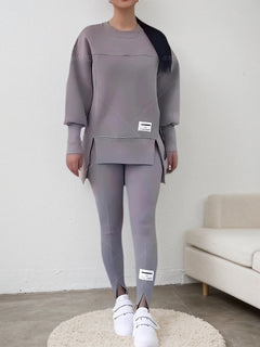 Men's Women's new loose irregular printed sportswea - Front View | ARINZE