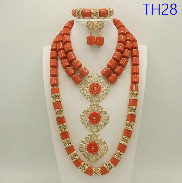 African Heritage african fashion beads jewlery set b Set - Front View | ARINZE