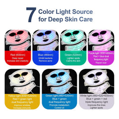 LED Photon Therapy Mask - 7 Color Modes Display