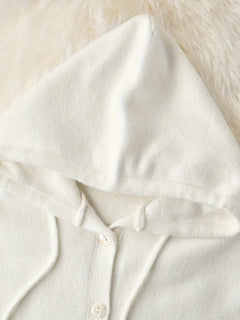 Color Block Hooded Cardigan — Cozy Knit Sweater - View 5 | ARINZE