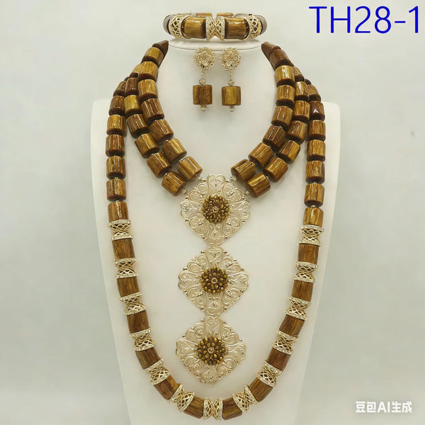 African Heritage african fashion beads jewlery set b Set - Detail View | ARINZE
