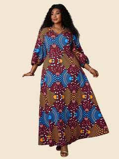 African Print Maxi Dress — Bold Summer Statement - View 6 | ARINZE