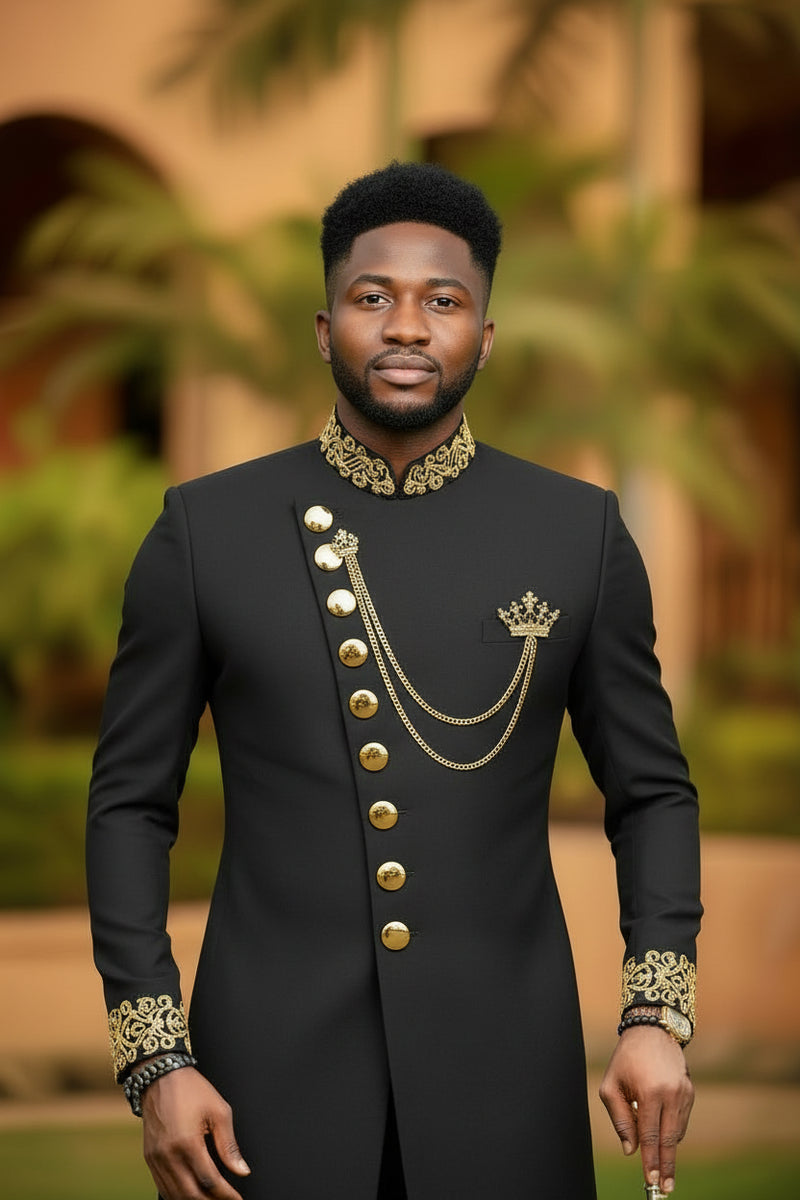 African Batik Print Suit - Men's Wedding 2-Piece