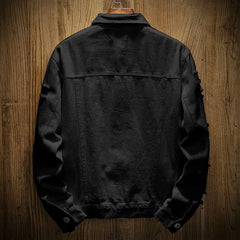 Vintage Color Denim Jacket — Western Style - Detail View | ARINZE