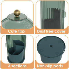 Rotating Brush Organizer — Clear Lid Storage Box - View 6 | ARINZE