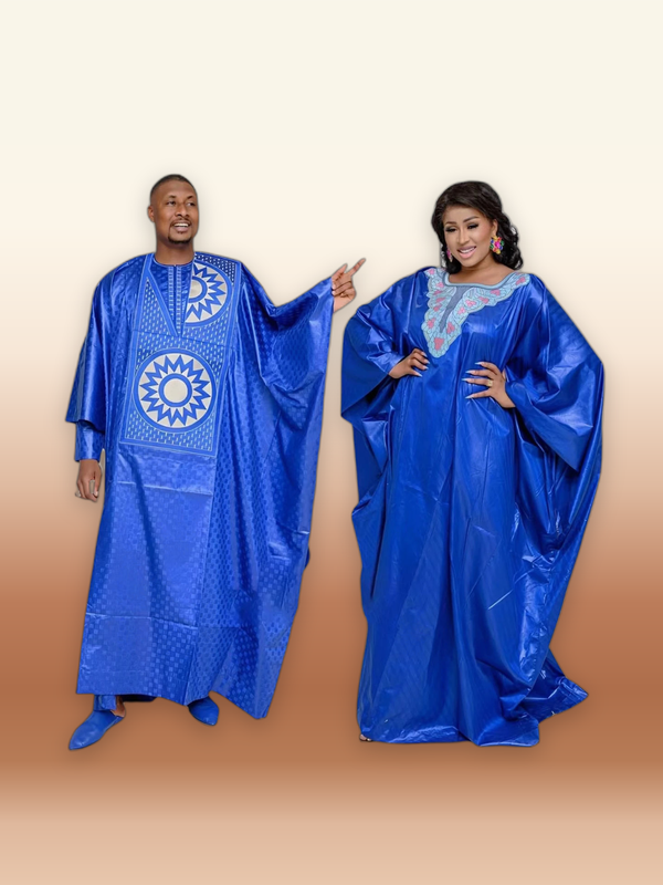 His & Hers Bazin Riche Set – Embroidered