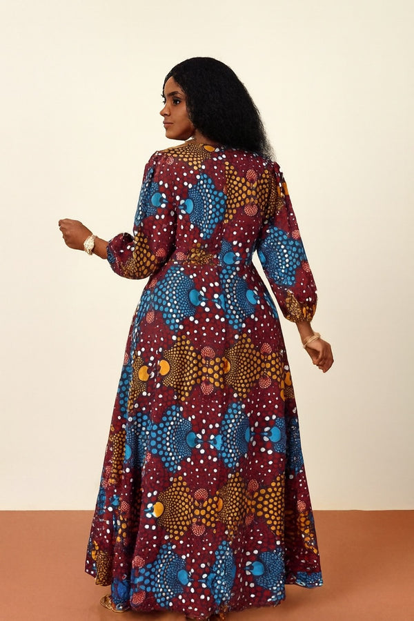 African Print Maxi Dress - Bold Summer Statement - view 2