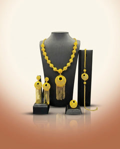 African Gold Bead Jewelry - Grand Wedding Set - view 3