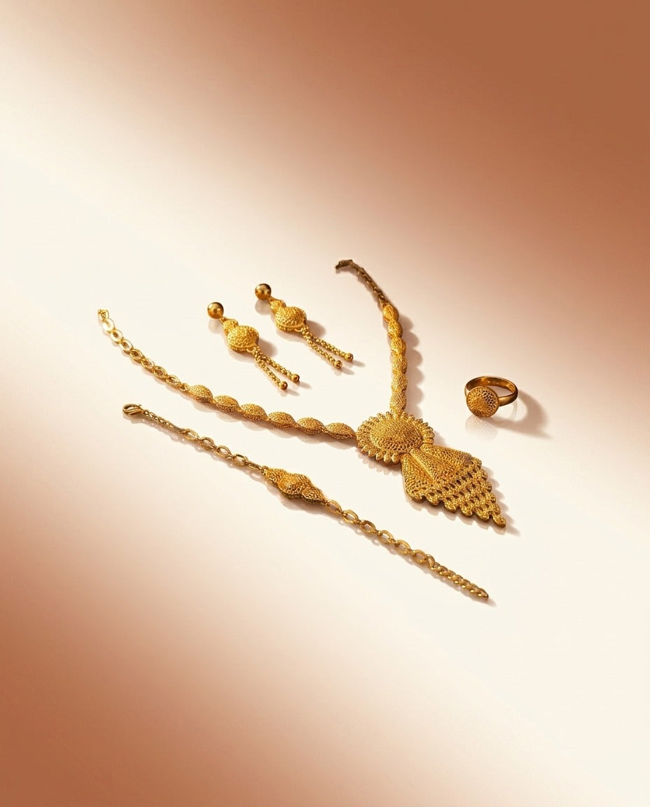 Dubai Grand Pendant Necklace - African Luxury Set in BJ-1369-FF1