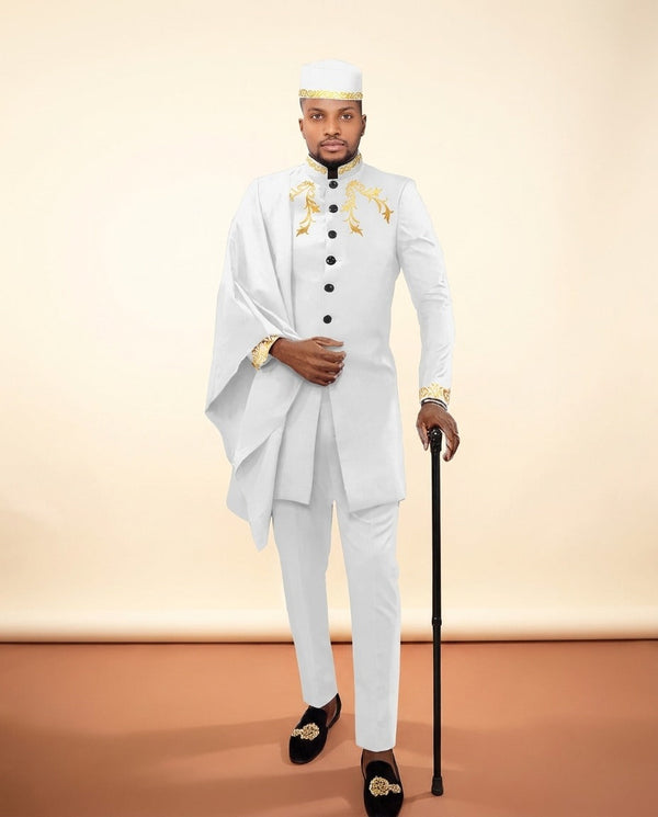 Agbada Set - White (Wedding)