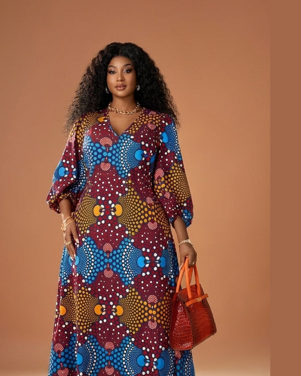 African Print Maxi Dress - Bold Summer Statement