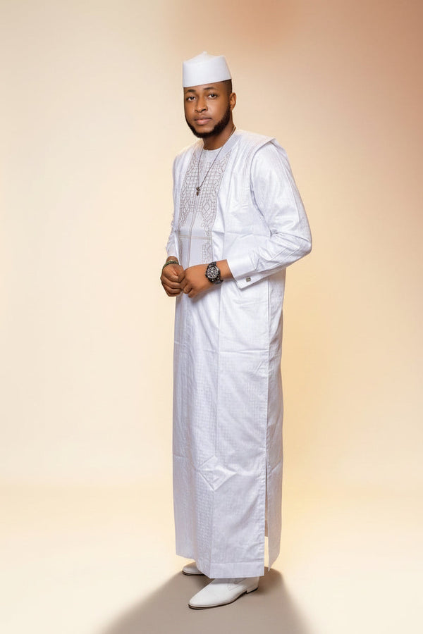 African Agbada Set - Embroidered 3-Piece