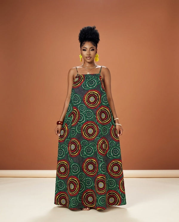 African Print Maxi Dress - Vibrant Summer Style