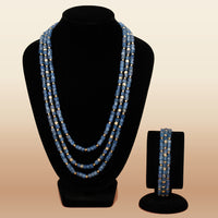 Premium Coral Bead Jewelry - African Bridal Luxe in Blue 2