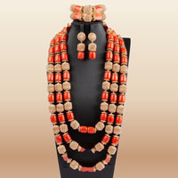 Traditional Nigerian Coral Beads - Grand Bridal in Coral 3