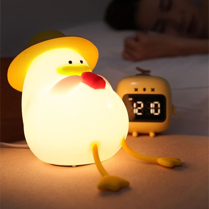 LED Night Light Rechargeable Duck Night Lamp