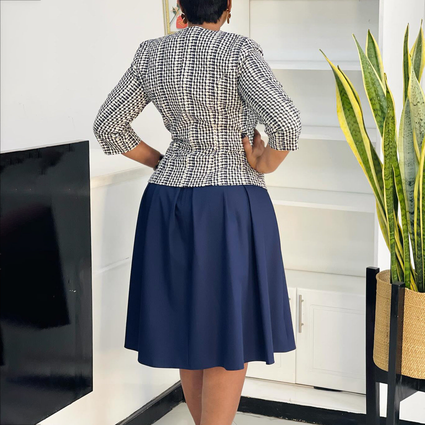 Winter Fashion Long Sleeve Coat Vest Skirt