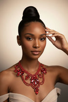 Exaggerated Crystal Jewelry Set - Party Glamour