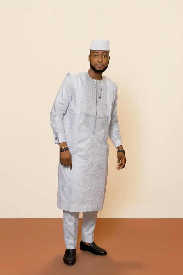 African Agbada Set - Embroidered 3-Piece - view 2
