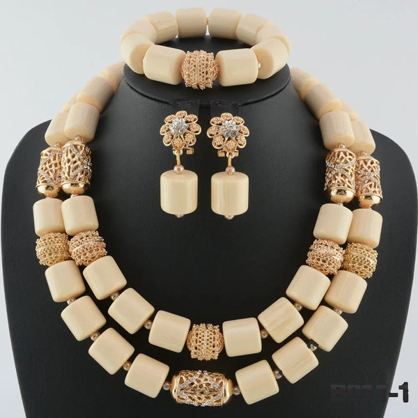Nigerian Wedding Bead Collection - Classic in Ivory 1