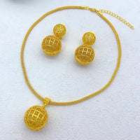 Gold-Plated Bridal Jewelry Set – Dubai Ball