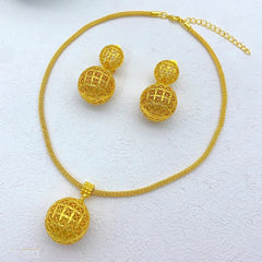 Gold-Plated Bridal Jewelry Set – Dubai Ball