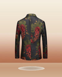 Black Jacquard 2-Piece Suit - Men's Slim Double - view 2