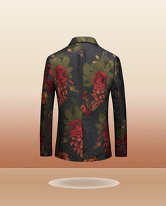 Black Jacquard 2-Piece Suit - Men's Slim Double - view 2