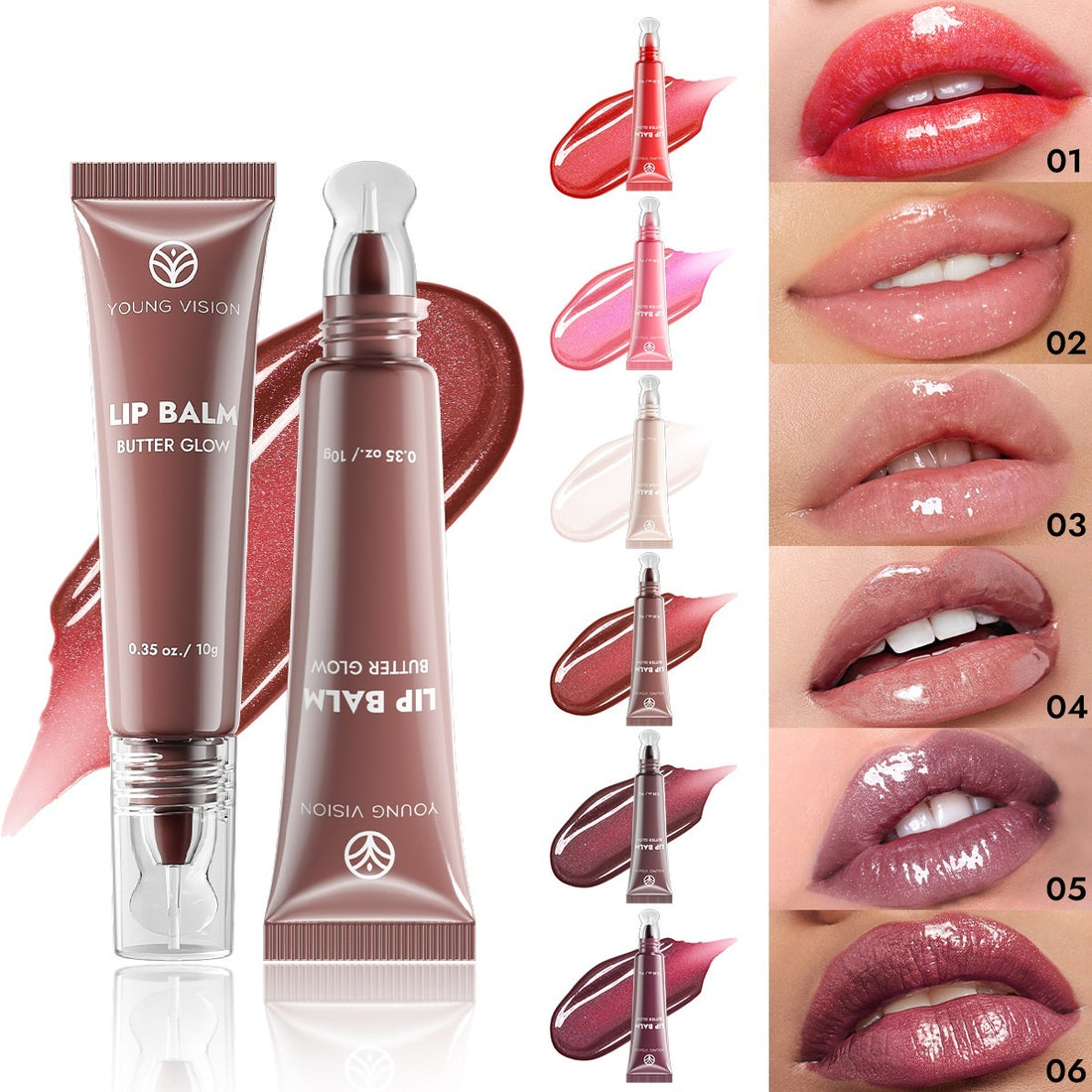 Modular Plug Hose Lip Gloss Moisturizing Lip Gloss 6 Colors Optional