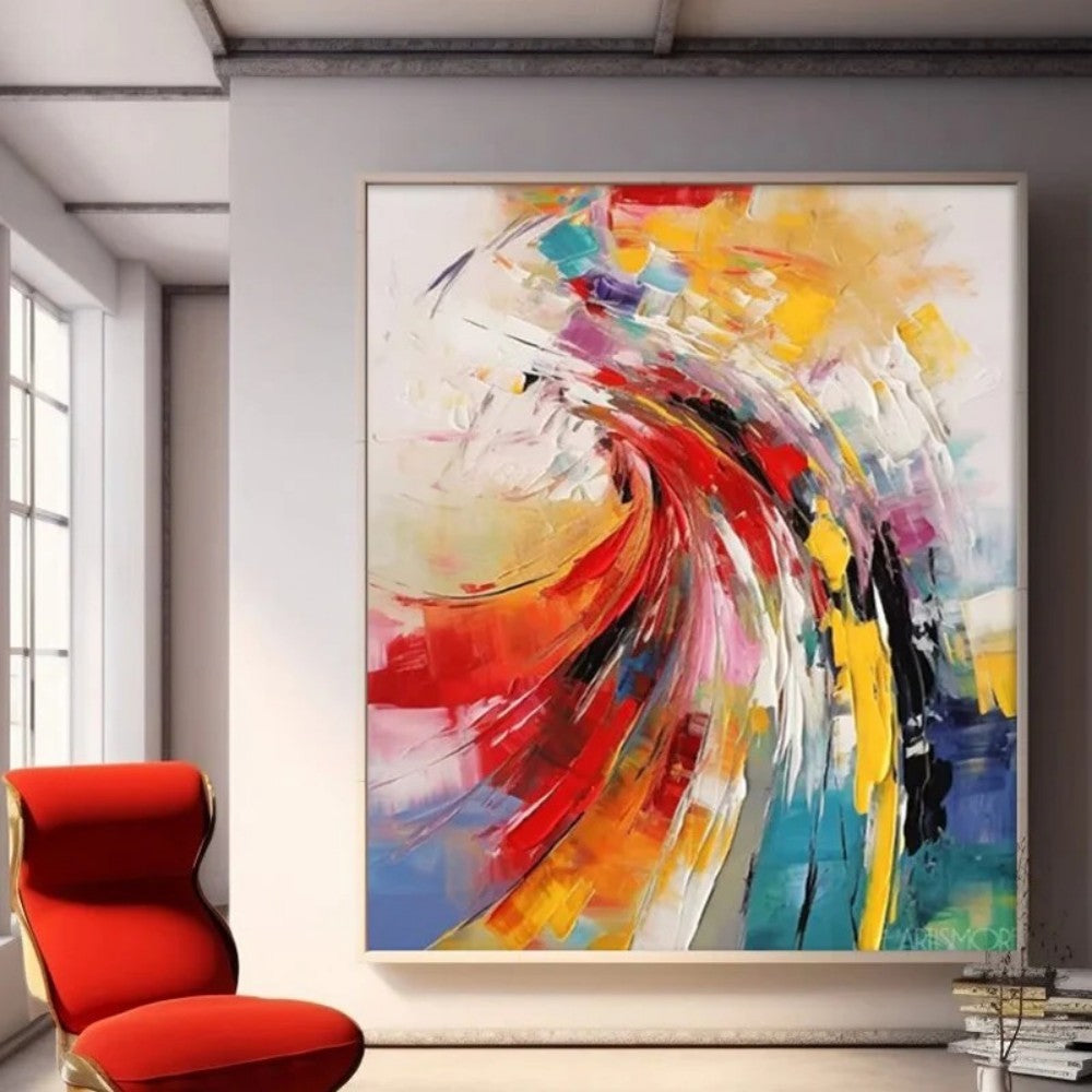 Handmade Oil Painting Canvas Wall Art Decoration Hand Painted Modern Abstract For Living Room