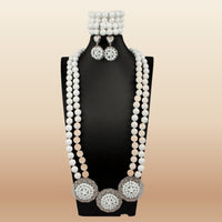 Golden Nigerian Coral Beads - Statement Bridal in White