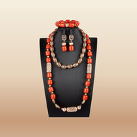 Traditional Nigerian Coral Beads - Grand Bridal in Coral 20