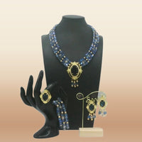 Premium Coral Bead Jewelry - African Bridal Luxe in Blue 1