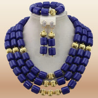 Traditional Nigerian Coral Beads - Grand Bridal in Royal Blue 1