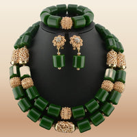 Nigerian Wedding Bead Collection - Classic in Dark Green 1