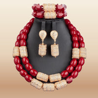 Traditional Nigerian Coral Beads - Grand Bridal in Red 2