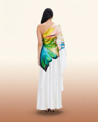 One-Shoulder Floral Maxi Dress - Evening Elegance - view 4