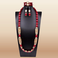 Traditional Nigerian Coral Beads - Grand Bridal in Red 4