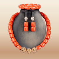 Traditional Nigerian Coral Beads - Grand Bridal in Coral 5