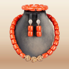 Traditional Nigerian Coral Beads - Grand Bridal in Coral 5