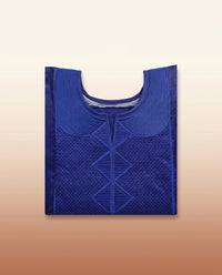 African Agbada Set - Blue Embroidered 3-Piece - view 2