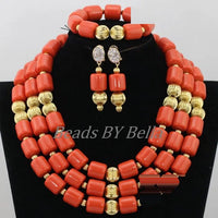 Traditional Nigerian Coral Beads - Grand Bridal in Coral 24