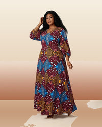 African Print Maxi Dress - Bold Summer Statement - view 3