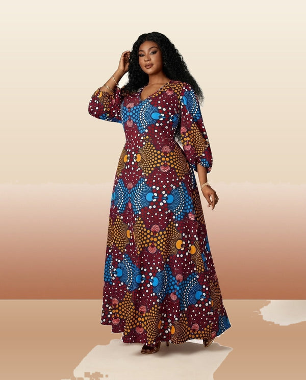 African Print Maxi Dress - Bold Summer Statement - view 3