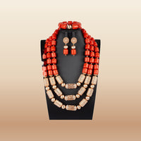 Traditional Nigerian Coral Beads - Grand Bridal in Coral 19