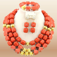 Traditional Nigerian Coral Beads - Grand Bridal in Coral 12