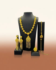 African Gold Bead Jewelry - Grand Wedding Set - view 4